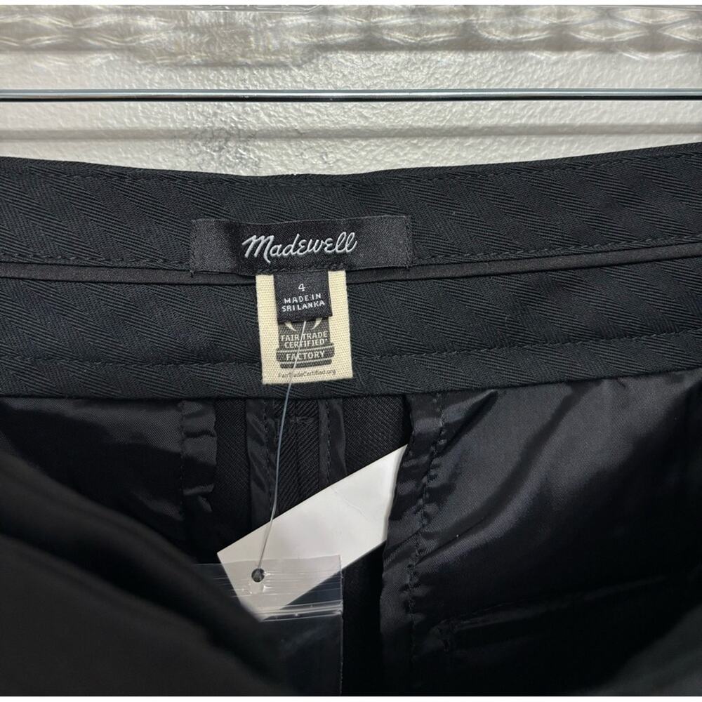 NEW Madewell Kick Out Crop Pants in Wool-Blend Twill in Black - Size 4 - Picture 5 of 11